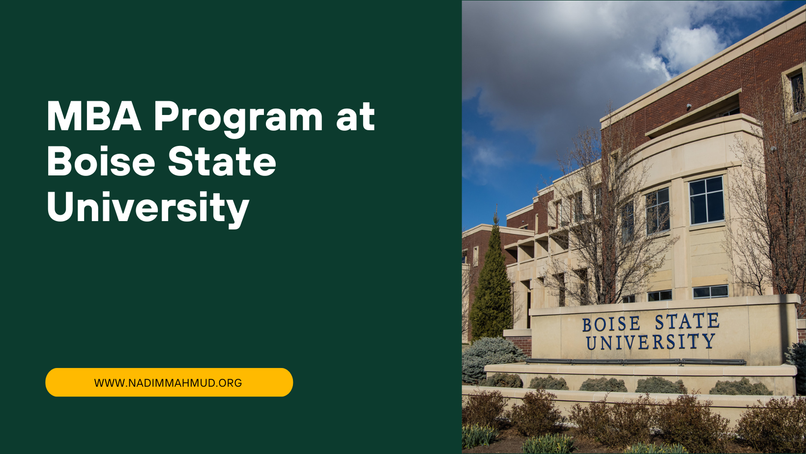 MBA Program at Boise State University